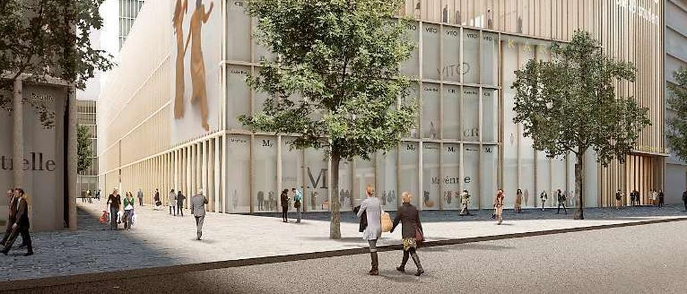 Tauziehen hinter den Kulissen. Ob es bei diesem Entwurf von Architekt David Chipperfield für das neue Ku'damm-Karree bleibt, ist fraglich.