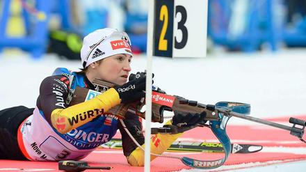 Schlussläuferin Andrea Henkel konnte die Führung nicht halten. 