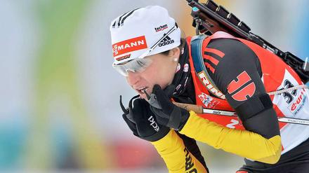 Andrea Henkel hat in Nove Mesto noch zwei Chancen auf einen vorderen Platz im Einzel.