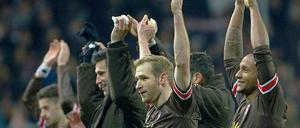 Freude auf dem Kiez. St. Pauli gewann klar gegen den FSV Frankfurt.