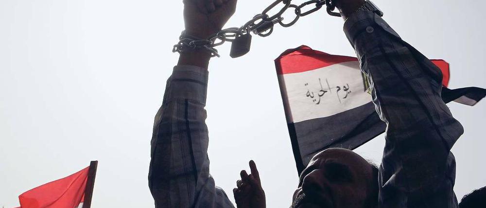 Aufruhr. Demonstranten auf dem Tahrir-Platz in Kairo. Foto: Asmaa Waguih/Reuters