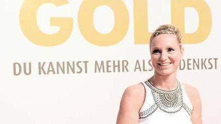 Kirsten Bruhn, Schwimmerin, am Mittwoch bei der Premiere. Foto: dpa