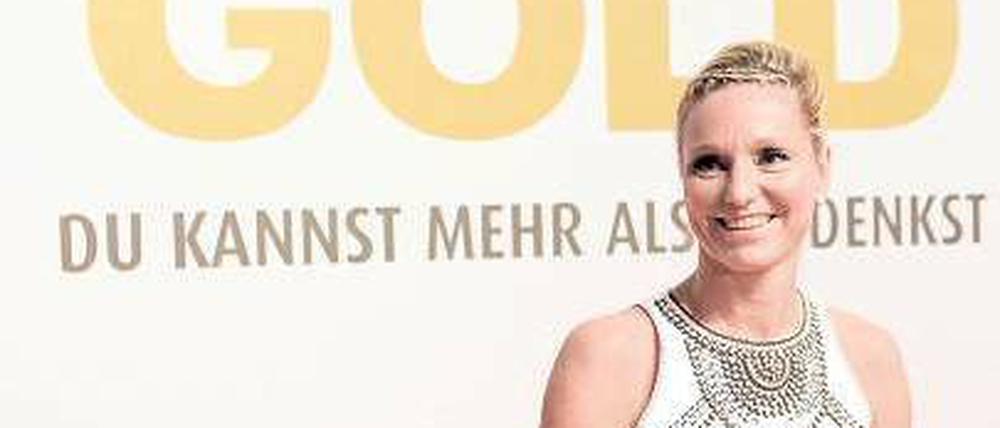 Kirsten Bruhn, Schwimmerin, am Mittwoch bei der Premiere. Foto: dpa