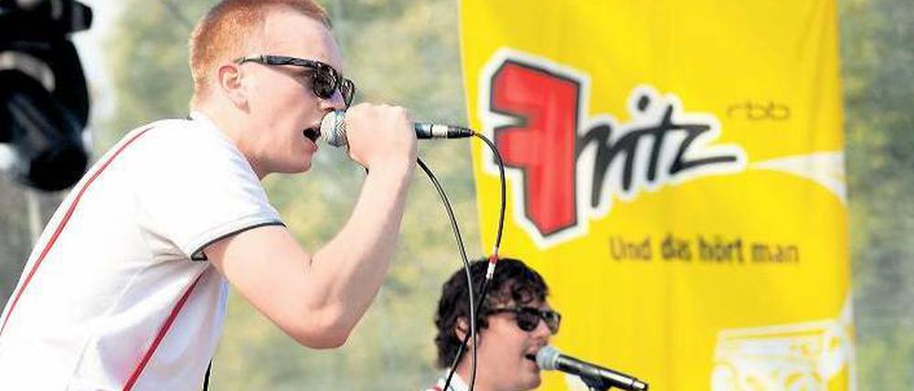 Nachwuchsförderung. Unter dem Motto „Die Neuen DeutschPoeten“ präsentiert Fritz regelmäßig deutschsprachige Musiker und Bands wie Kraftklub. Foto: RBB
