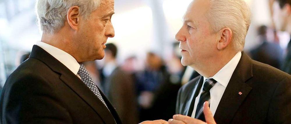 Bundesverkehrsminister Peter Ramsauer (CSU, links) und Bahn-Chef Rüdiger Grube
