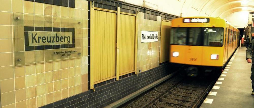 Der U-Bahnhof „Platz der Luftbrücke“.