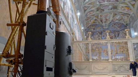 Die Öfen in der sixtinischen Kapelle.
