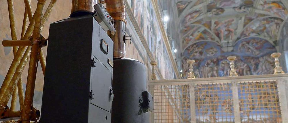 Die Öfen in der sixtinischen Kapelle.