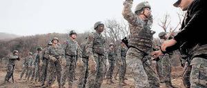 Verbündete. US-Soldaten trainieren auf einem Übungsgelände 40 Kilometer nördlich der südkoreanischen Hauptstadt Seoul. Foto: dpa