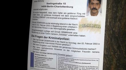 Wieder aufgerollt: Im Mordfall Emrah Demirhan sucht die Polizei nach Hinweisen. 
