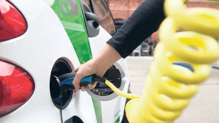 Seltenes Bild. Berlin ist eines von vier Schaufenstern für Elektromobilität. Zu sehen gibt es nach Ansicht von Berlins Regierungschef aber noch nicht viel. Foto: p-a/dpa