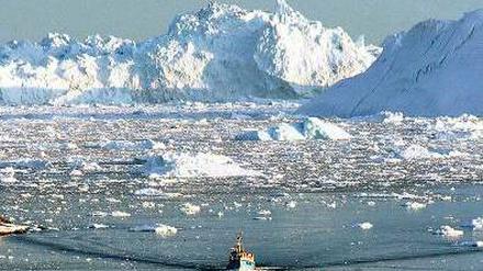 Reich dank Klimawandel. Weil die Gletscher Grönlands, im Bild der Ilulissat-Gletscher, schmelzen, könnten bald Bodenschätze gefördert werden. 