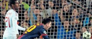 Er jubelt wieder. Barcelonas Superstar Lionel Messi egalisiert mit seinem Tor zum 2:0 den Hinspiel-Rückstand. Den ersten Treffer hatte der Weltfußballer auch erzielt. 