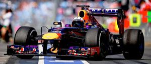 Blauer Teppich. Sebastian Vettel beim freien Training in Australien.