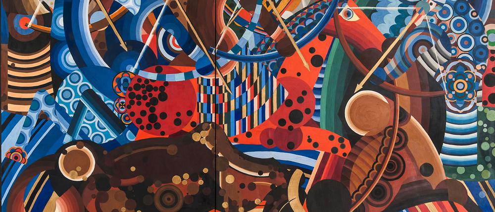 Farbexplosion. „Bogenschützen“ von Sascha Wiederhold, 1928.
