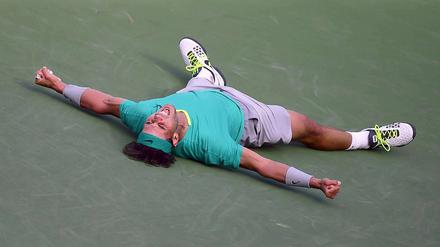 Am Boden. Nadal stand nach langer Verletzungspause in Indian Wells wieder auf.
