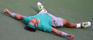 Am Boden. Nadal stand nach langer Verletzungspause in Indian Wells wieder auf.