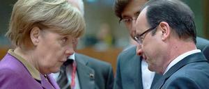 Uneins in der Syrienpolitik: Die deutsche Kanzlerin Angela Merkel und Frankreichs Präsident Francois Hollande