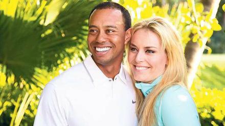Gegensätze ziehen sich an. Lindsey Vonn, Tiger Woods. 