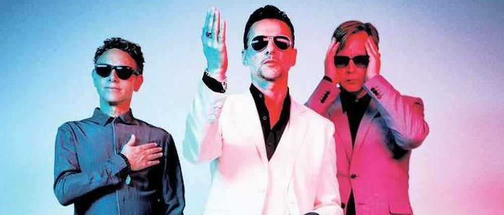 Synthie-Pop-Giganten. Martin Gore, Dave Gahan und Andy Fletcher.