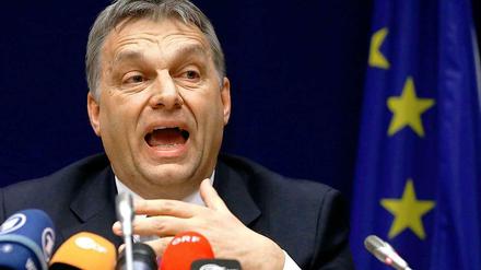 Ärger mit Brüssel. Ungarns Regierungschef Viktor Orban von der rechtskonservativen Fidesz-Partei