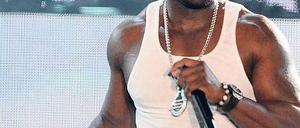 Mann mit Muckis. Rapper 50 Cent hat einen neuen Film im Verkauf. Foto: AFP