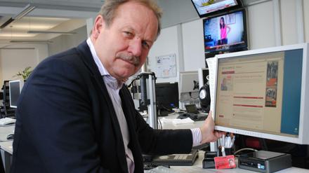 Frank Bsirske beim Chat im Tagesspiegel-Newsroom.
