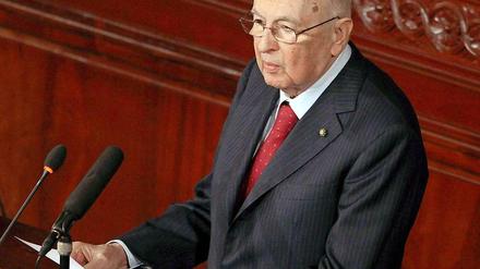 Tritt er zurück? Giorgio Napolitano.