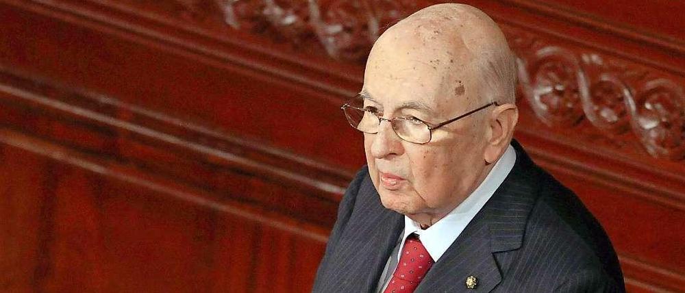 Tritt er zurück? Giorgio Napolitano.