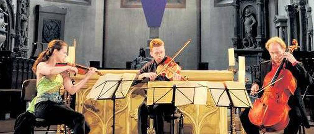 Mach hoch die Tür, das Ohr mach weit. Konzert eines Philharmoniker-Ensembles in der Stiftskirche. 