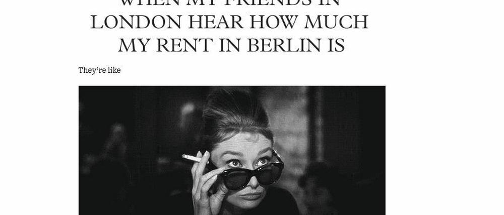 So wie Holly Golightly in "Frühstück bei Tiffany" reagieren die Freunde der Blog-Autorin, wenn sie von den Mietpreisen in der Stadt hören. 