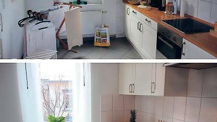 Vor und nach dem großen Aufräumen. Foto: Marc Sauer/Schwarz und Sauer Immobilien