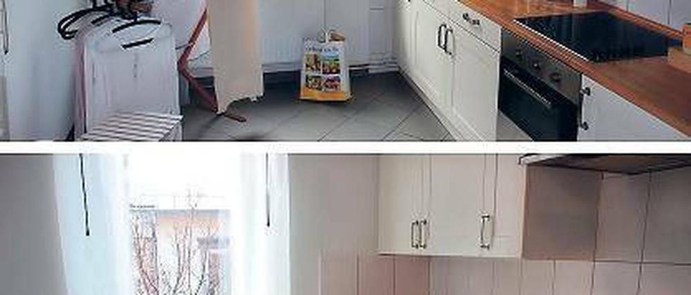 Vor und nach dem großen Aufräumen. Foto: Marc Sauer/Schwarz und Sauer Immobilien