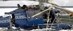 Wegen der schlechten Sichtverhältnisse prallten während einer Großübung im März zwei Hubschrauber der Bundespolizei gegeneinander.