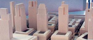 Modell für die neue Bebauung des Berlin Alexanderplatzes.
