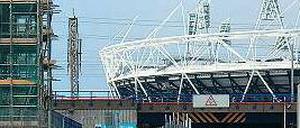 Londons postolympische Baustelle. Vor ein paar Monaten feierten hier noch die Massen.