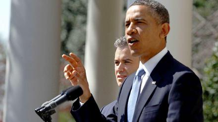 Obama bei der Vorstellung seines Haushaltsentwurfs.