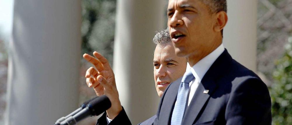 Obama bei der Vorstellung seines Haushaltsentwurfs.