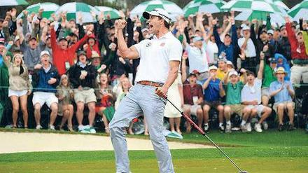 Endlich ganz oben. 2012 ging Adam Scott bei den British Open am Ende unter. Diesmal behielt er die Nerven. Foto: AFP