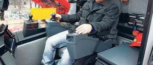 Platz da, gleich kommt der Chef. Noch sitzt der Kollege im Häuschen, bald nimmt hier Herr Rockert Platz. Foto: Davids