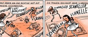 Früh übt sich: Die Goebbels-Kinder spielen "Spontane Aktion" - eine Szene aus Ulli Lusts "Flughunde"-Adaption.