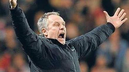 Wütendes Wunderkind. Trainer Streich hat derzeit in Freiburg wenig Spaß.
