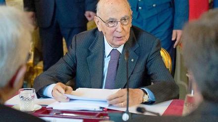 Giorgio Napolitano kandidiert für eine zweite Amtszeit als italienischer Präsident.
