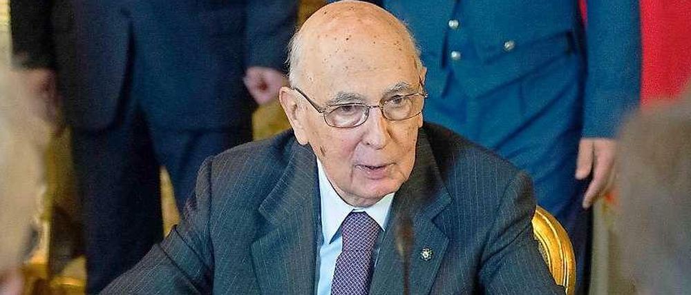 Giorgio Napolitano kandidiert für eine zweite Amtszeit als italienischer Präsident.