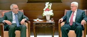 Palästinenserpräsident Abbas und der palästinensische Ministerpräsident Fajad.