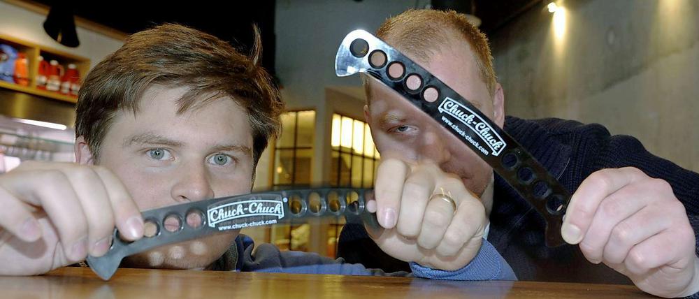 Trommler. Oliver Skopec (links) und Paul Müller-Osten.