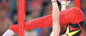 Herr der Ringe – in London. Da gewann Marcel Nguyen zwei olympische Silbermedaillen. Bei der Turn-Europameisterschaft in Moskau will der deutsche Turner etwas kürzer treten. Foto: dpa