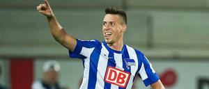 Jubeln als Teilzeitjob: Sandro Wagner muss sich bei Hertha wieder hinten anstellen.