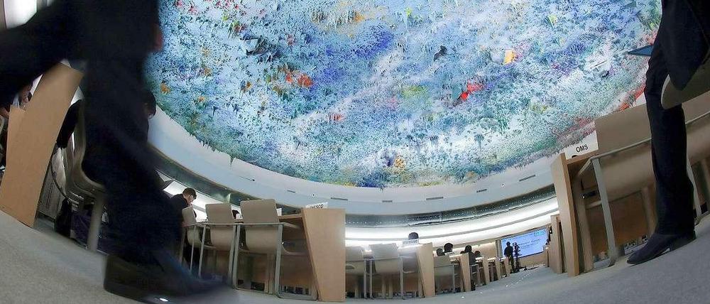 In diesem prunkvollen Saal tagt der Menschenrechtsrat der UN.