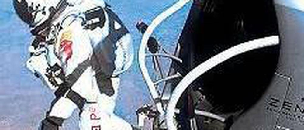 Großes Medieninteresse: Der Weltraumsprung von Felix Baumgartner. Foto: dpa
